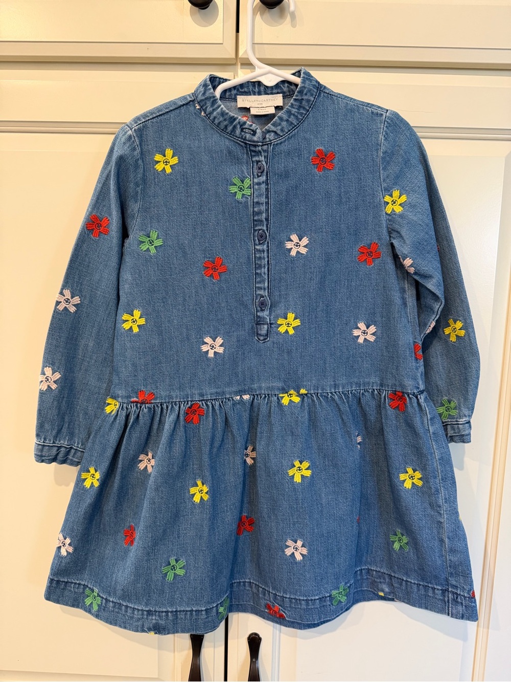 Stella McCartney Girls Denim Embroidered Dress